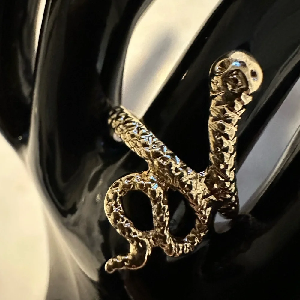 Gold Tone Snake Serpent Ring Size 7